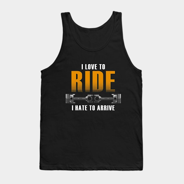 Motorcycling with Girlfriend Tank Top by Markus Schnabel